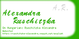 alexandra ruschitzka business card